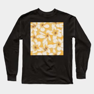 Yellow  Frangipani Long Sleeve T-Shirt